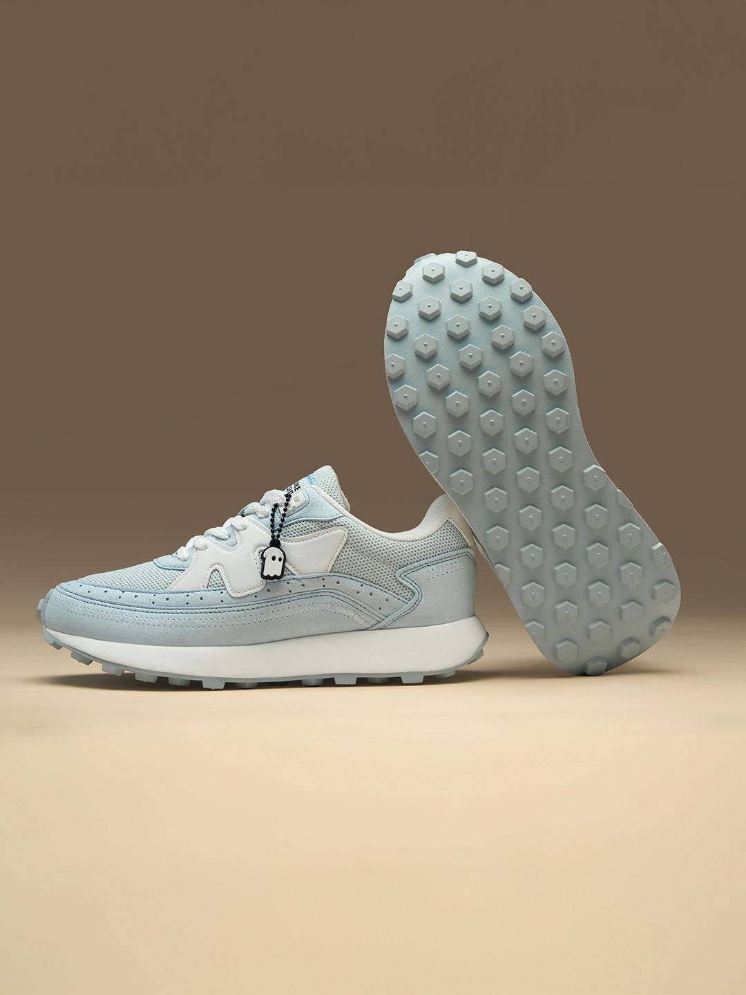 The Souled Store Women - Milano Printed Blue Low Top Sneakers - back view