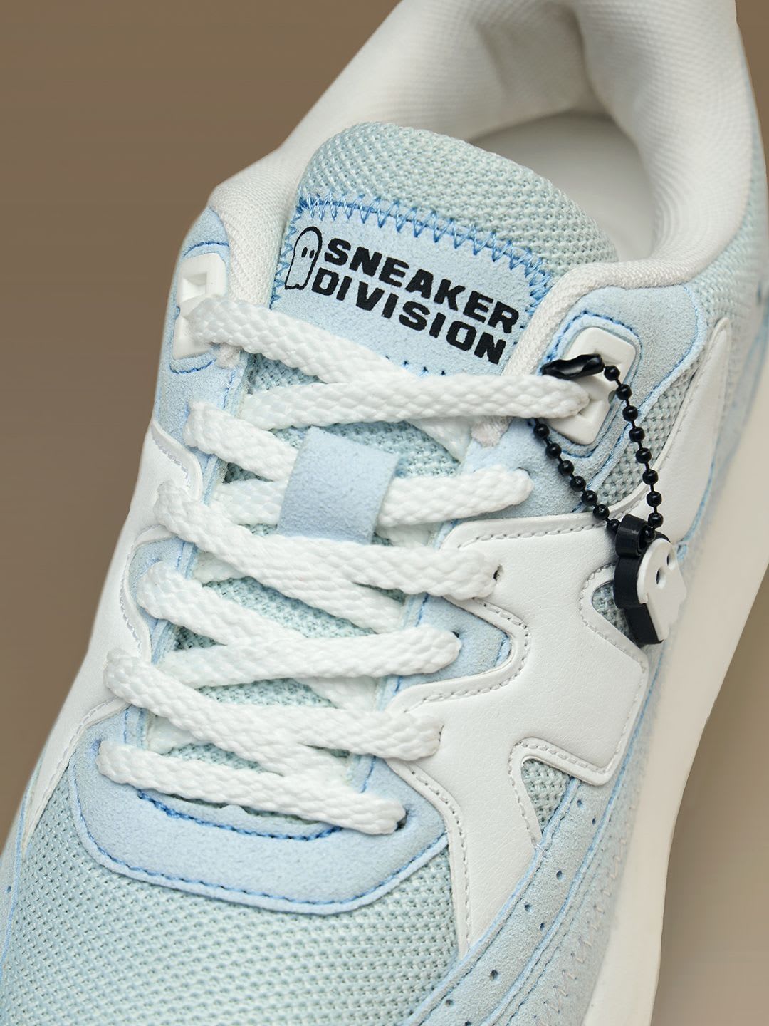 The Souled Store Women - Milano Printed Blue Low Top Sneakers - left view