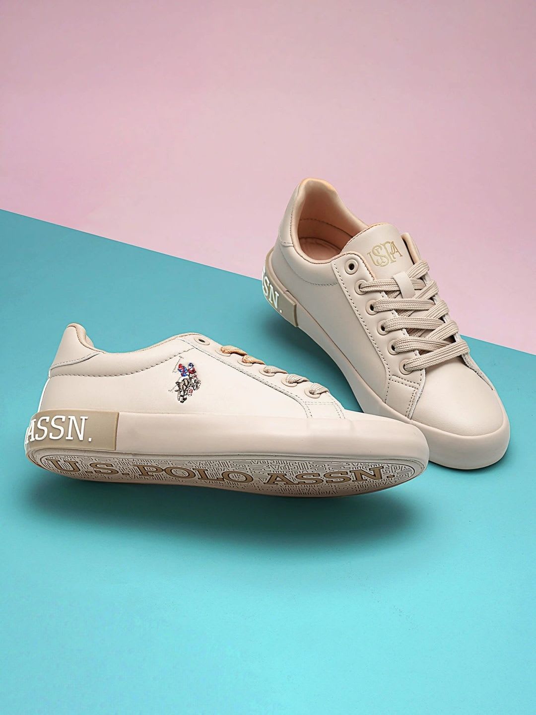 U.S. Polo Assn. Women Aubrey 3.0 Nude Lightweight Sneaker Shoes - default view