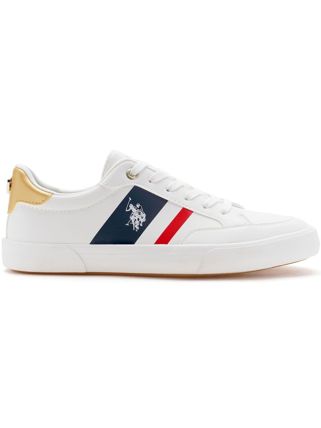 U.S. Polo Assn. Women Harper 2.0 White Sneakers Shoes - right view