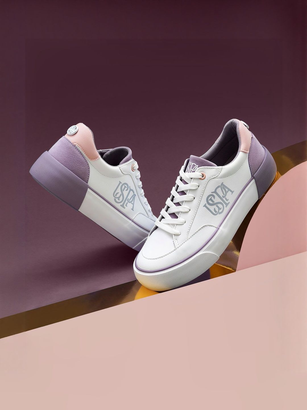 U.S. Polo Assn. Women Lydia 3.0 Off White Chunky Sneaker Shoes - default view