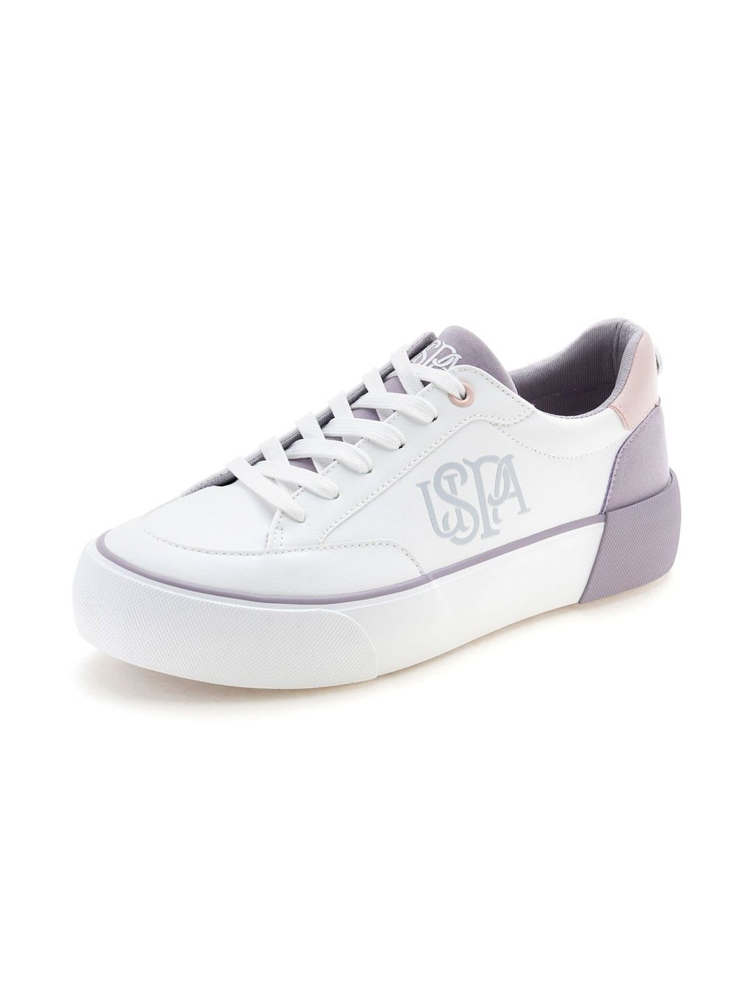U.S. Polo Assn. Women Lydia 3.0 Off White Chunky Sneaker Shoes - back view