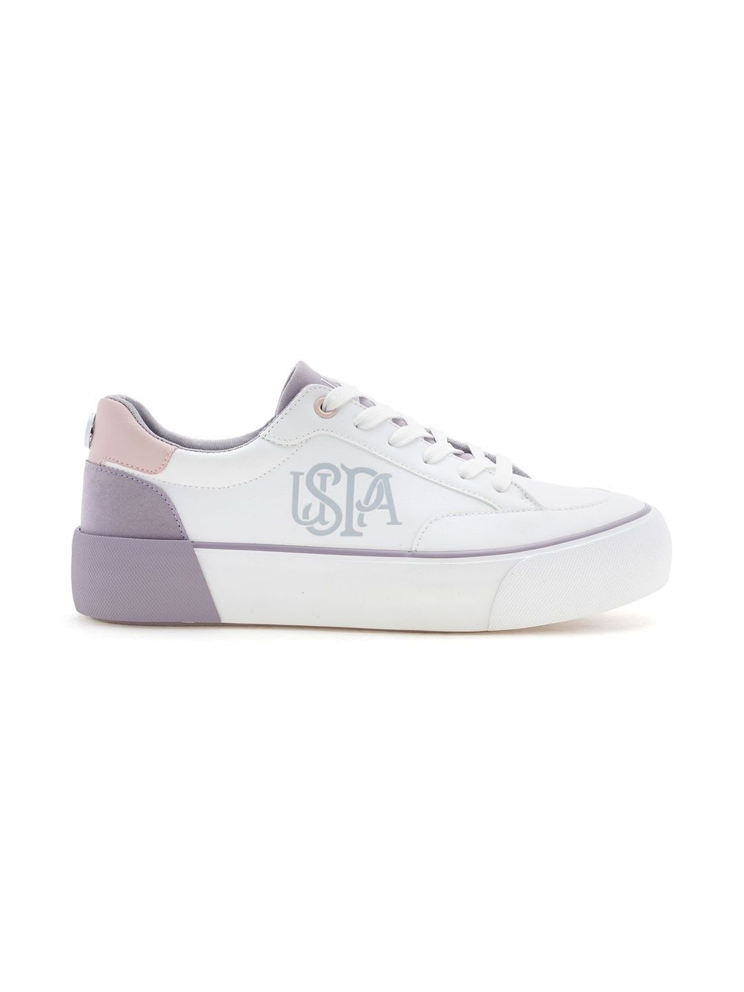 U.S. Polo Assn. Women Lydia 3.0 Off White Chunky Sneaker Shoes - left view