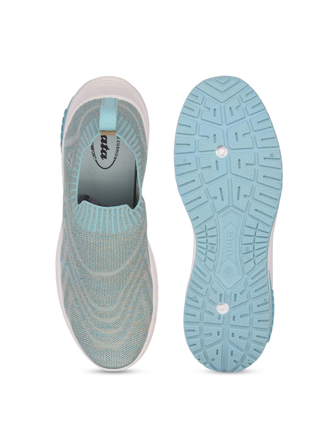 Bata Women Textured Round Toe Textile Sneakers - left view