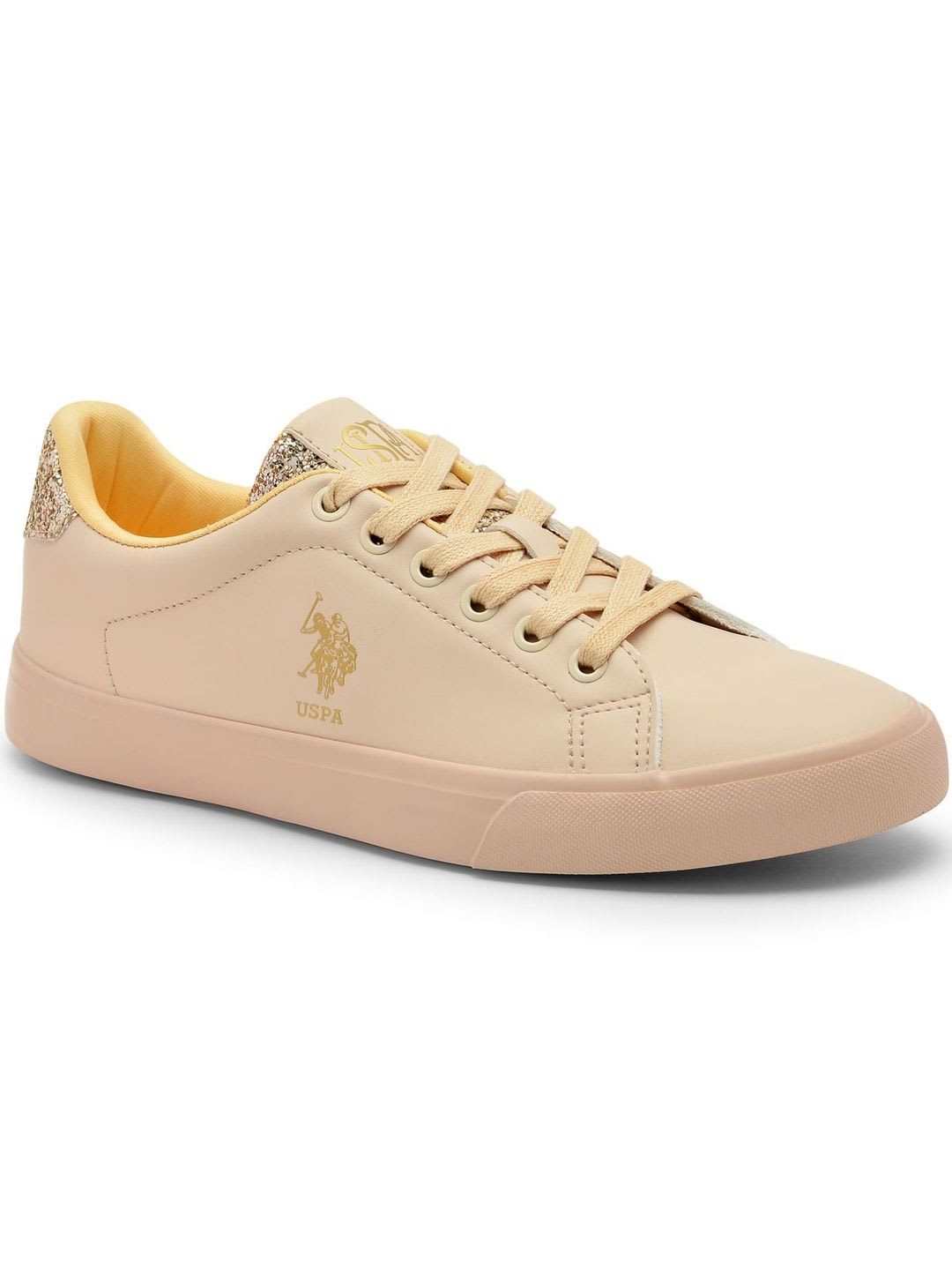 U.S. Polo Assn. Women Beverly 3.0 Nude Sneakers Shoes - back view