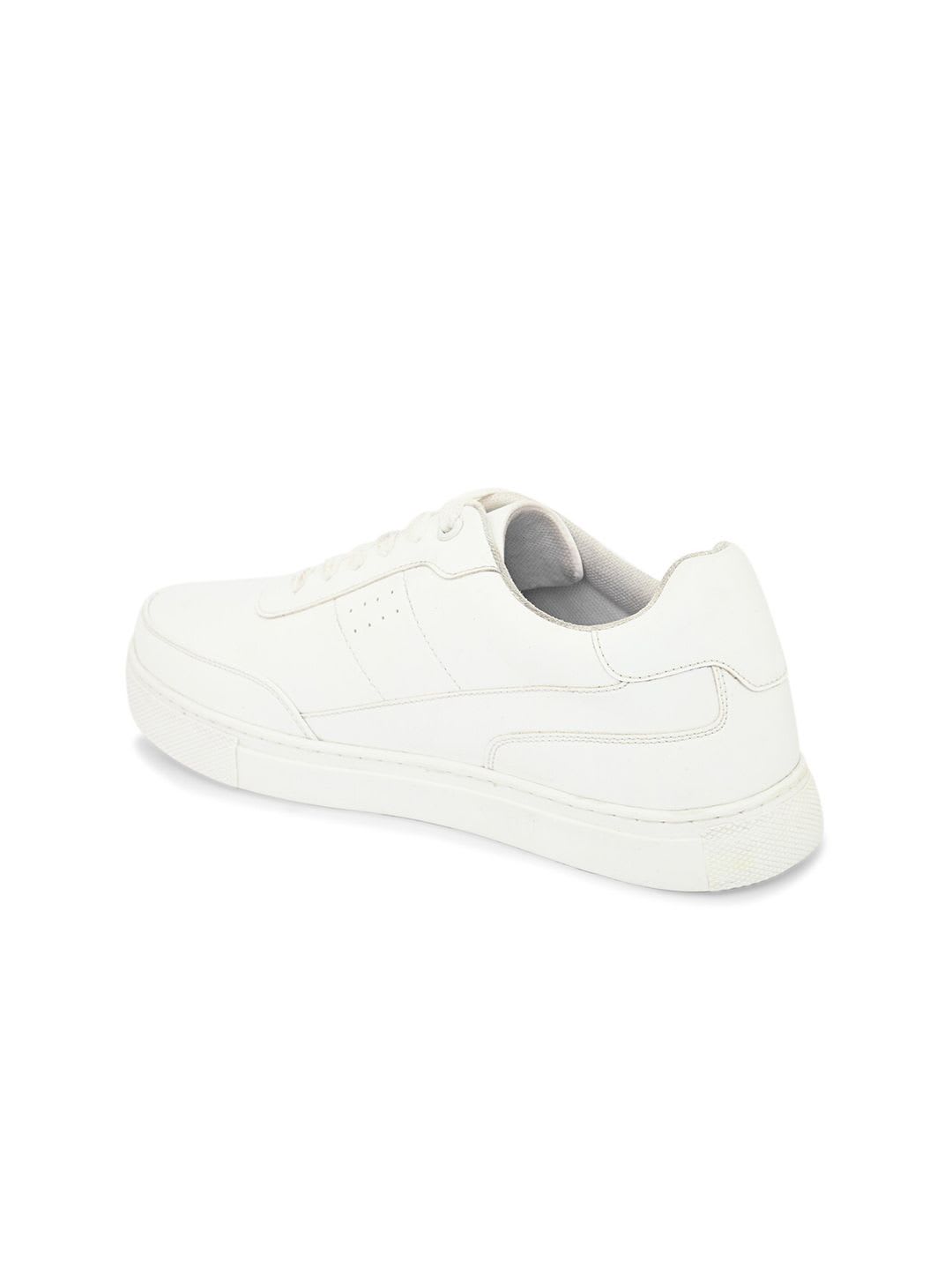 HRX by Hrithik Roshan Women White Perforations Lightweight Comfort insole Basics Sneakers - back view
