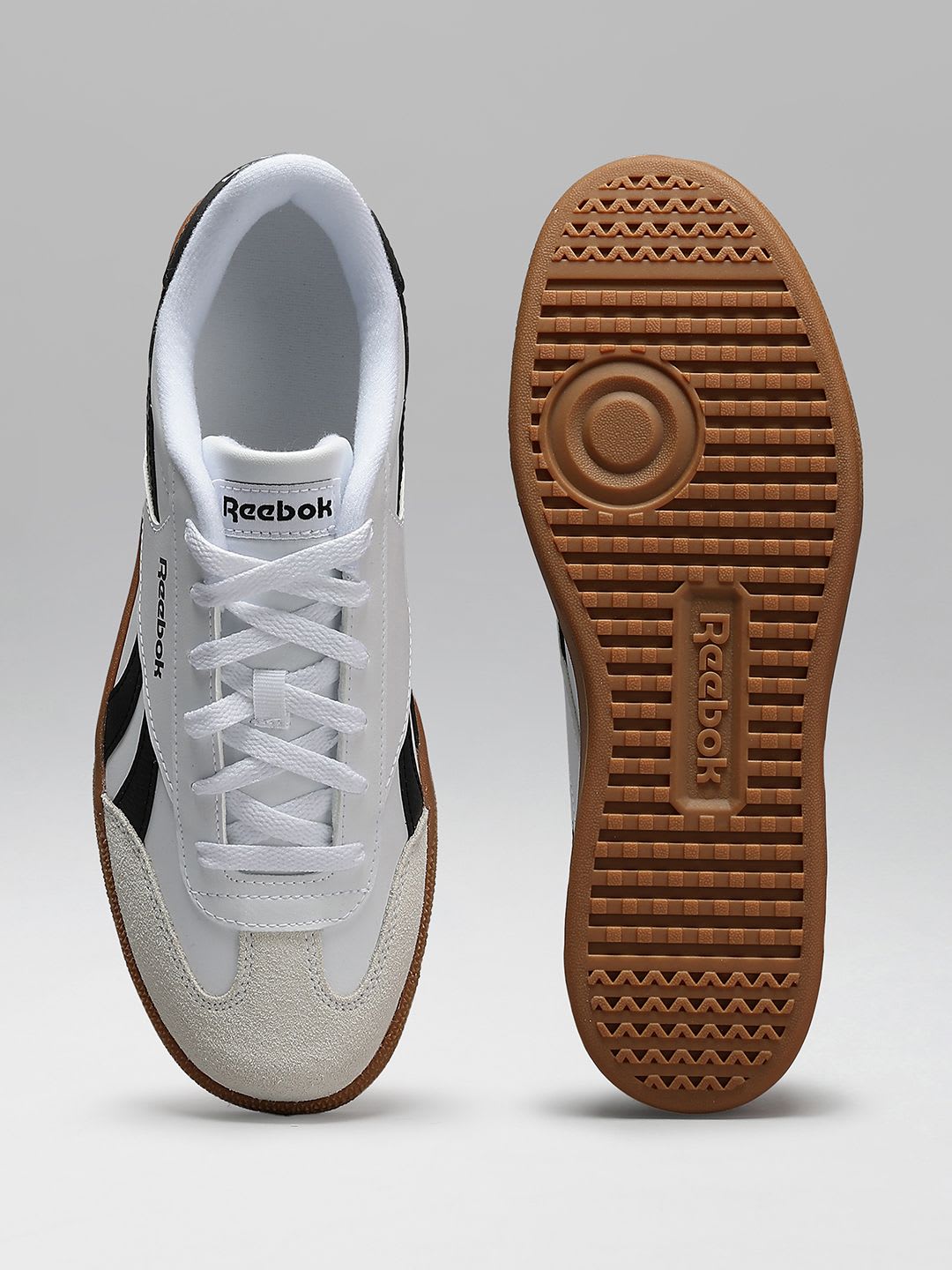 Reebok Unisex SMASH EDGE Striped Leather Sneakers - right view