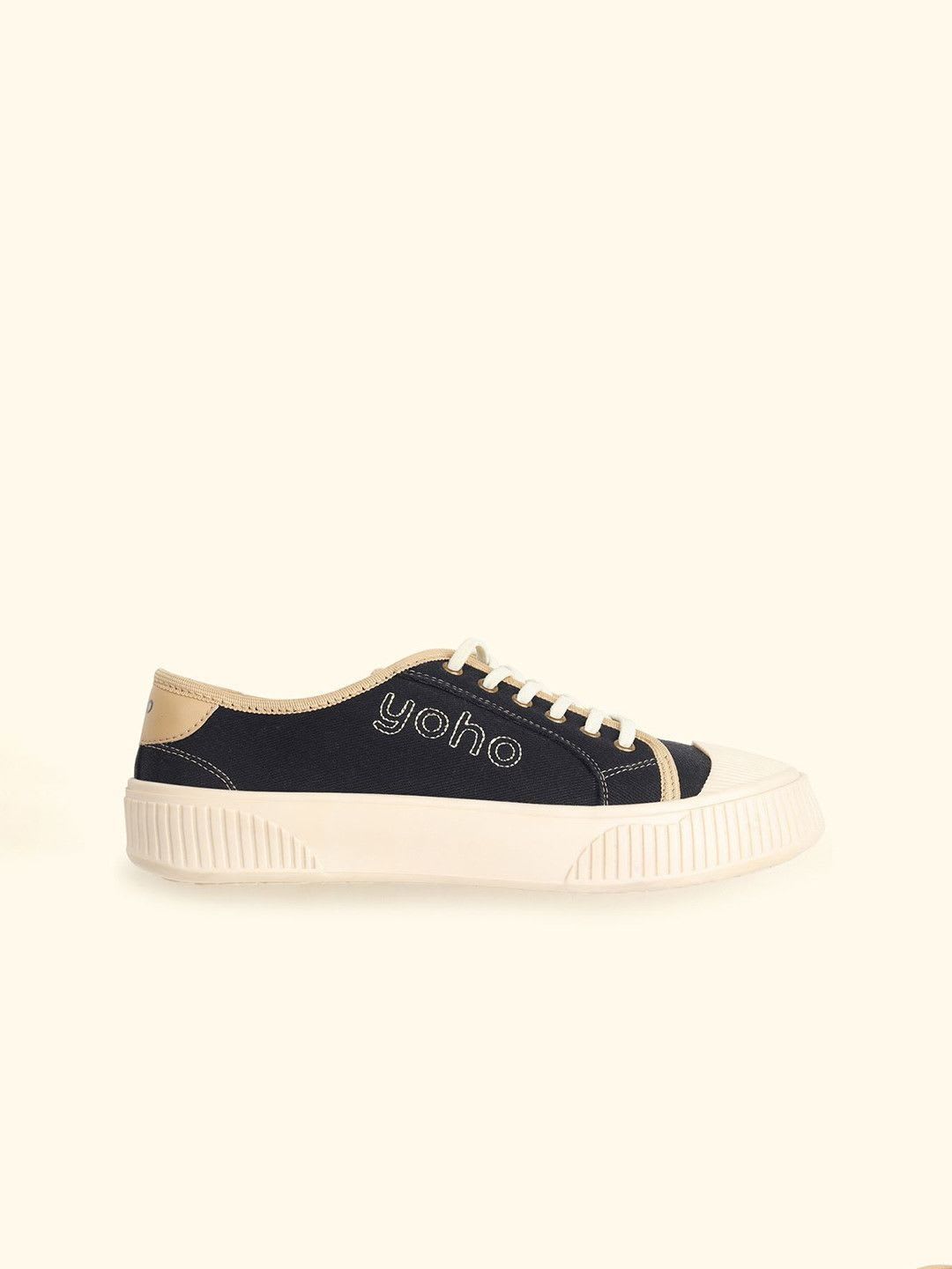 Yoho Women Canvas 109 Lace-Up Canvas Sneakers - back view