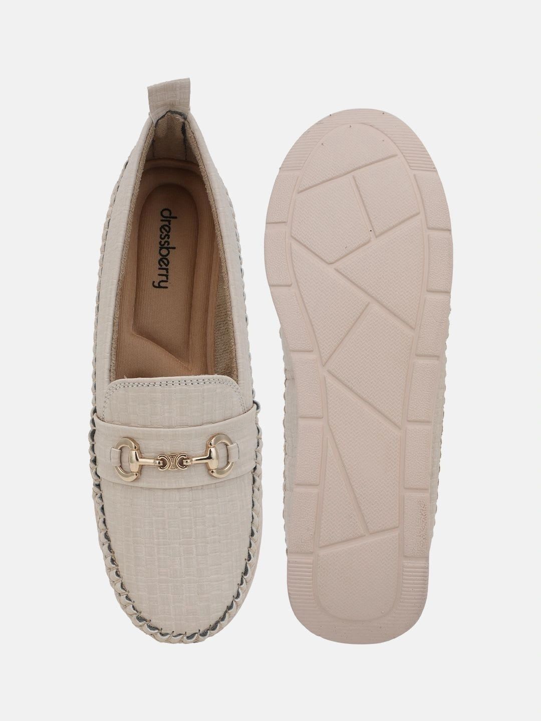 DressBerry Women Textured Loafers - left view