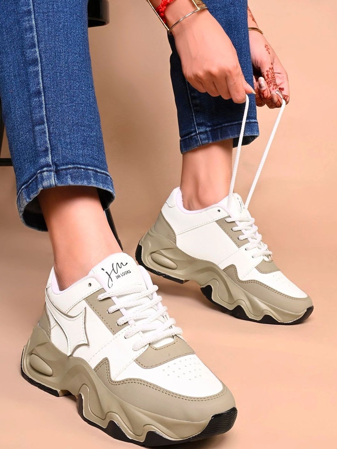 JM Looks Women Colourblocked Sneakers - default view