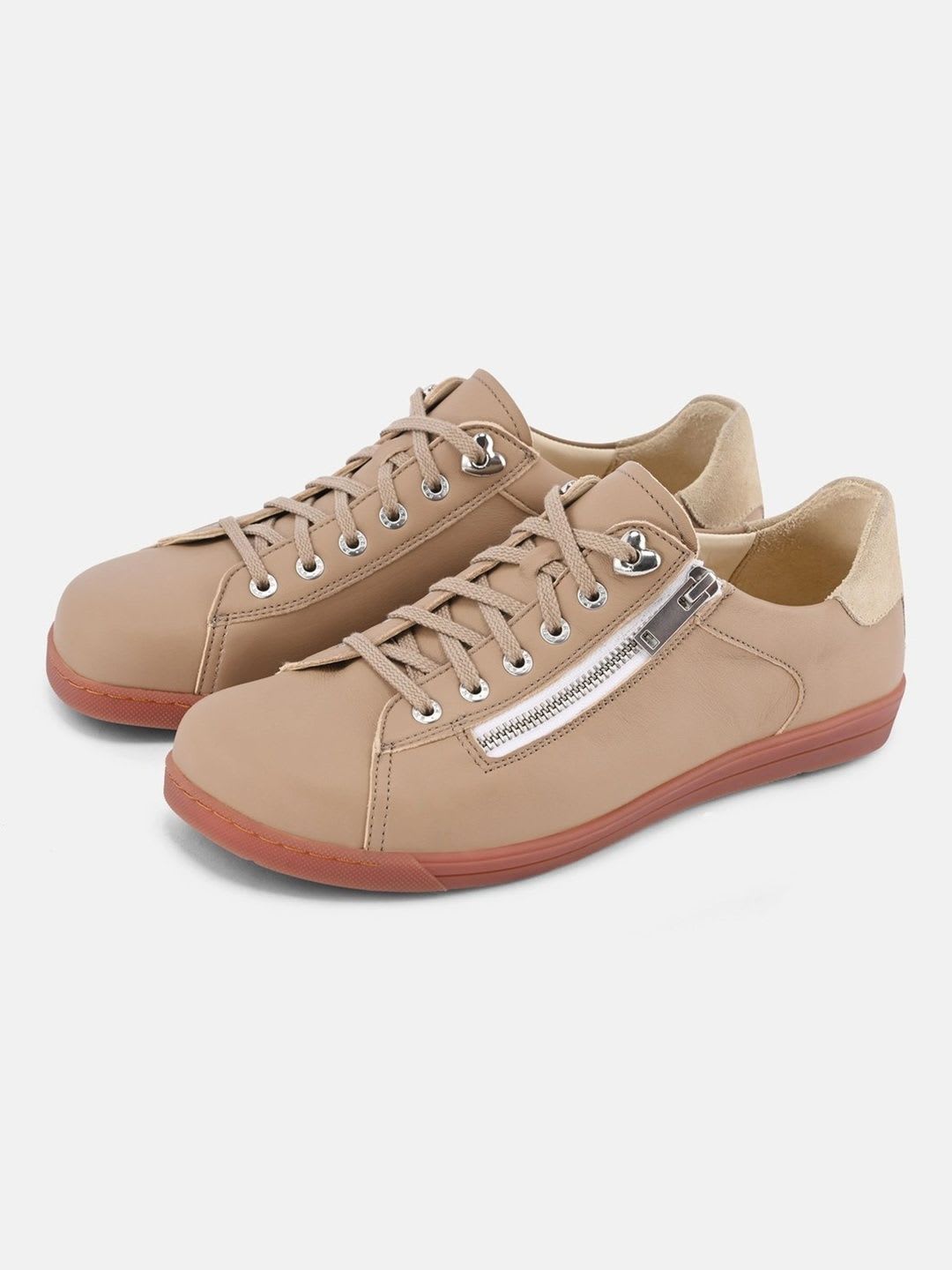 BAR Women's Easyzip Full-Grain Leather Zip-Up Shoes - default view