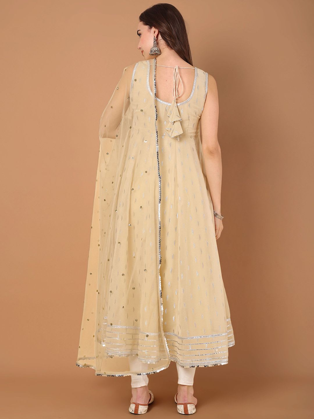 Azira Women Ethnic Motifs Embroidered Festive Anarkali Kurta with Dupatta - left view