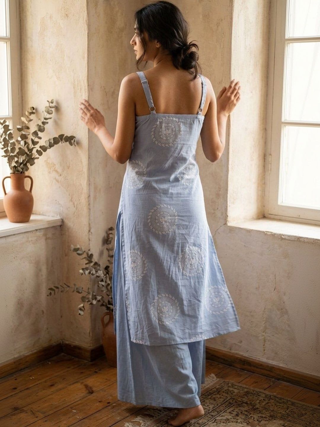 Anouk Rustic Women Ethnic Motifs Printed Regular Pure Cotton Kurta with Palazzos - left view