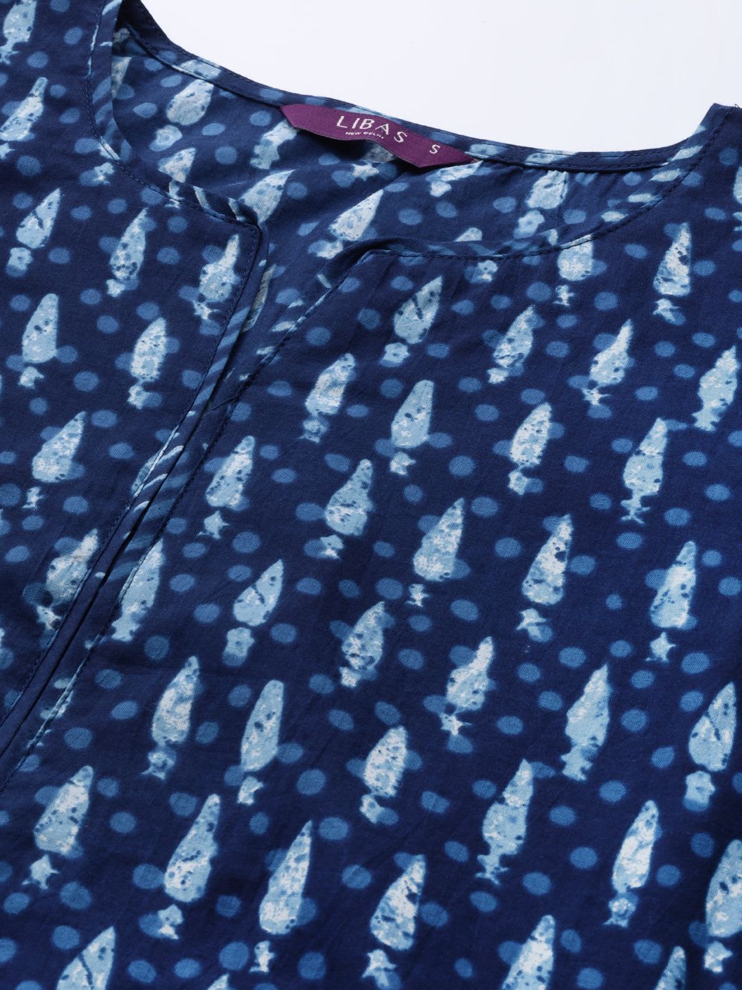 Libas Women Blue Printed Pure Cotton Kurta with Palazzos & Dupatta - right view