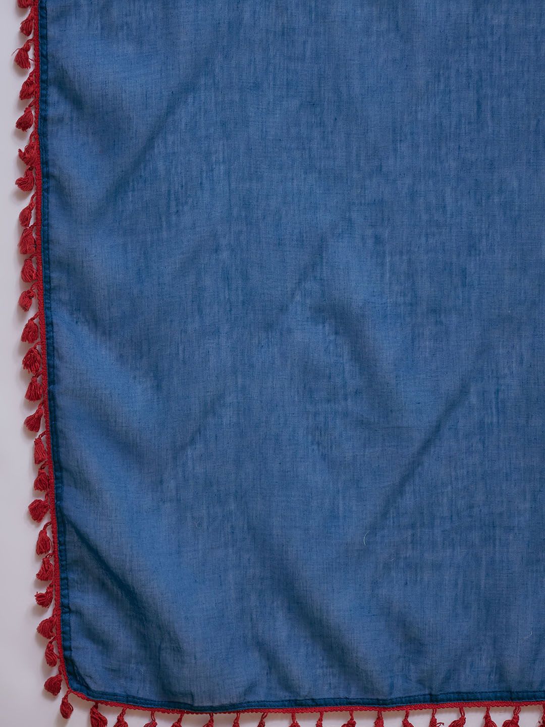 Stylum Women Regular Blue Pure Cotton Kurti With Farshi Salwar & Dupatta - right view