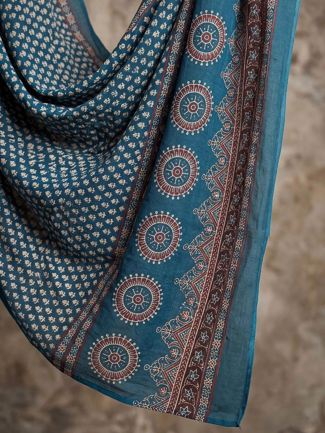 Meena Bazaar Women Ethnic Motifs Printed Regular Kurta with Sharara & With Dupatta - right view