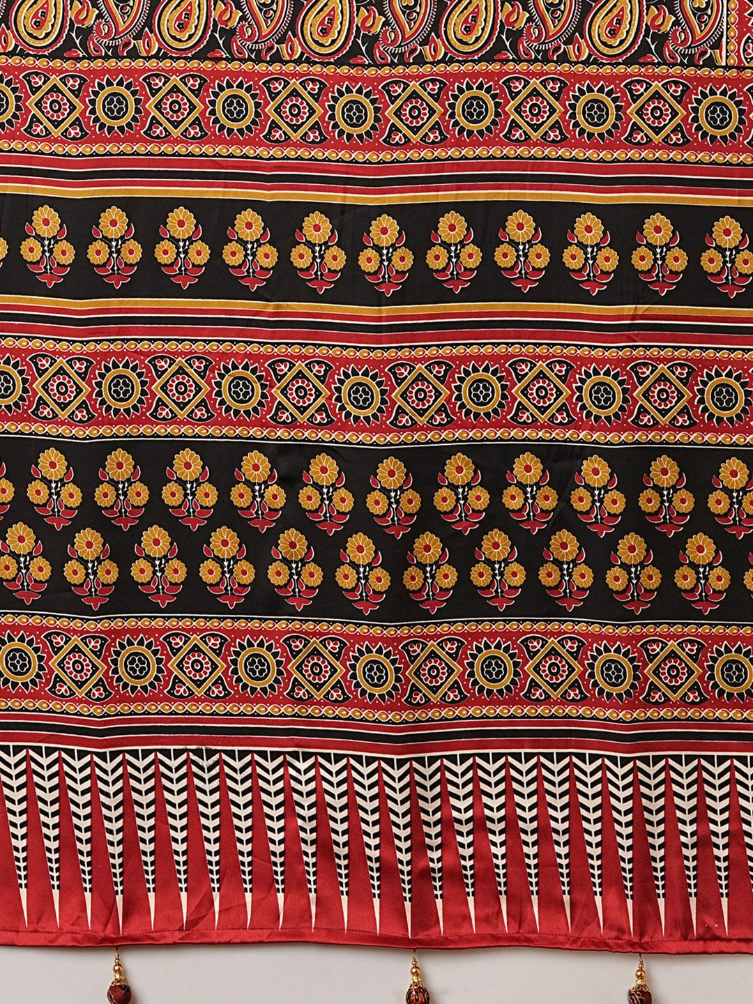 Anouk Ethnic Motifs Pure Crepe Saree - left view