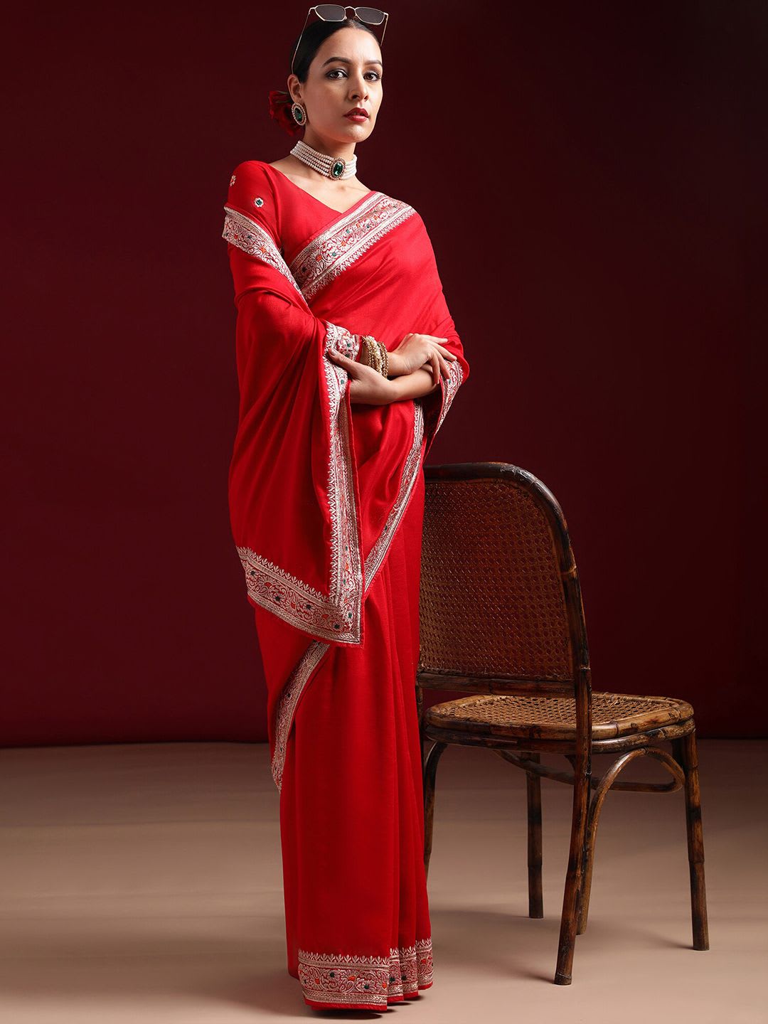 kasee Embroidered Saree - right view