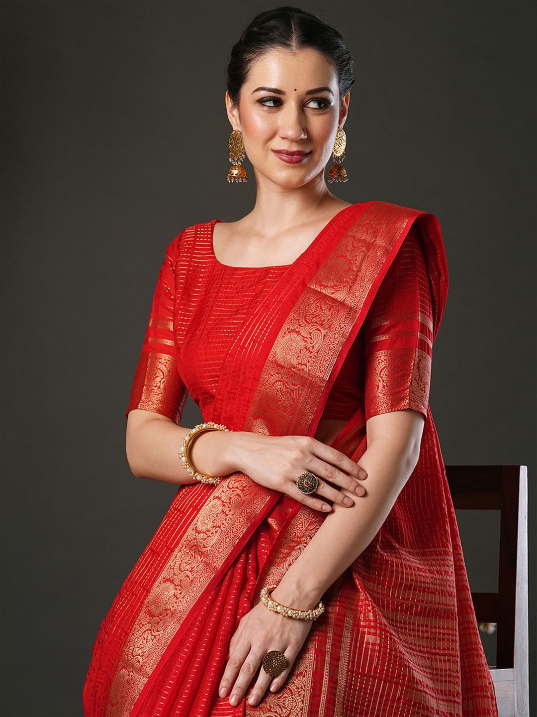 Anouk Woven Design Zari Banarasi Saree - default view