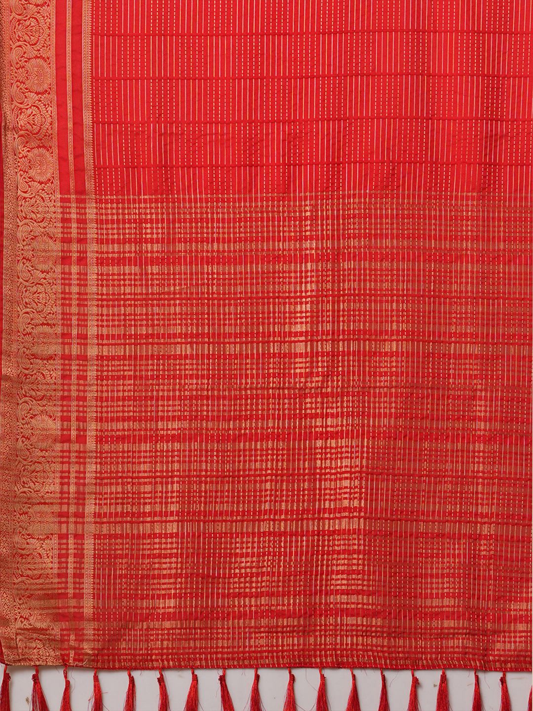 Anouk Woven Design Zari Banarasi Saree - left view