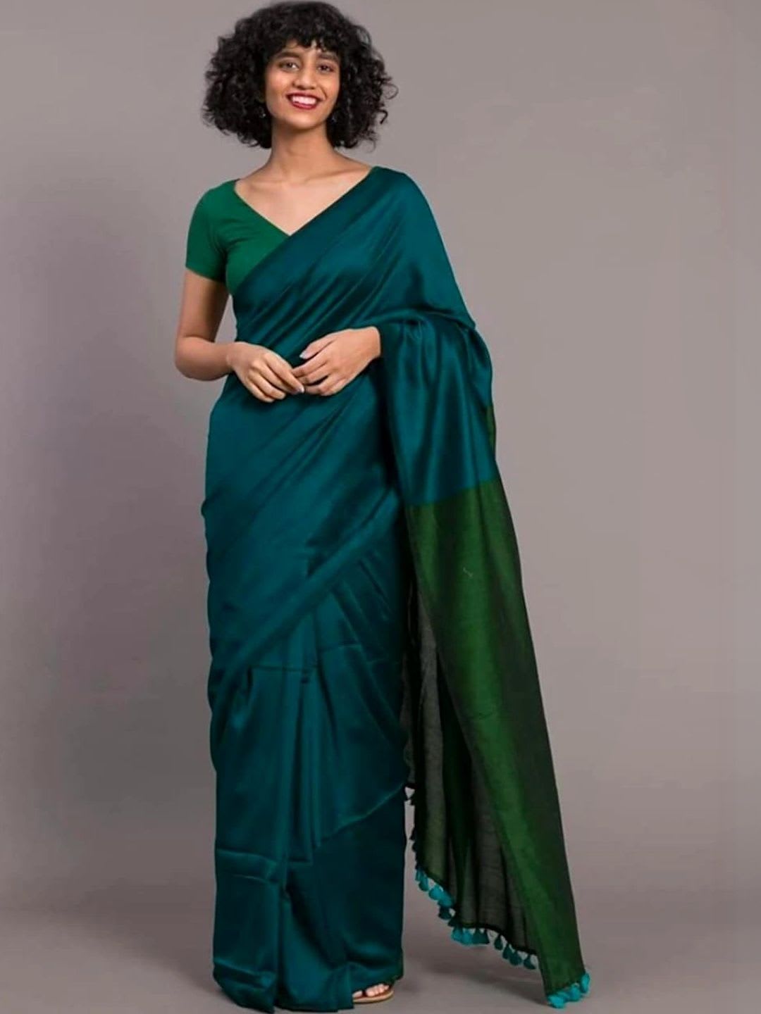 all about you Pure Cotton Handloom Khadi Saree - left view