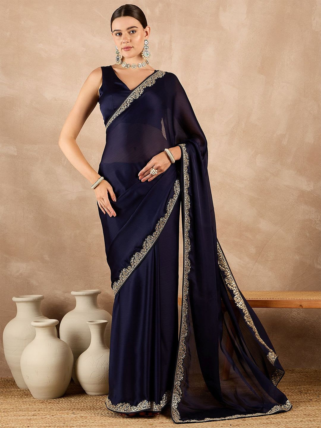 all about you Satin Saree - default view