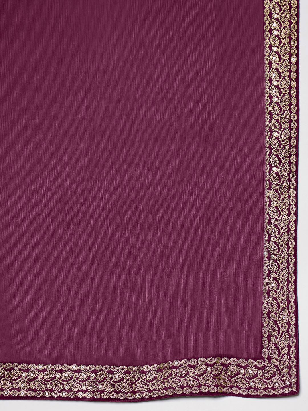 Mitera Sequinned Satin Ready to Wear Saree - right view