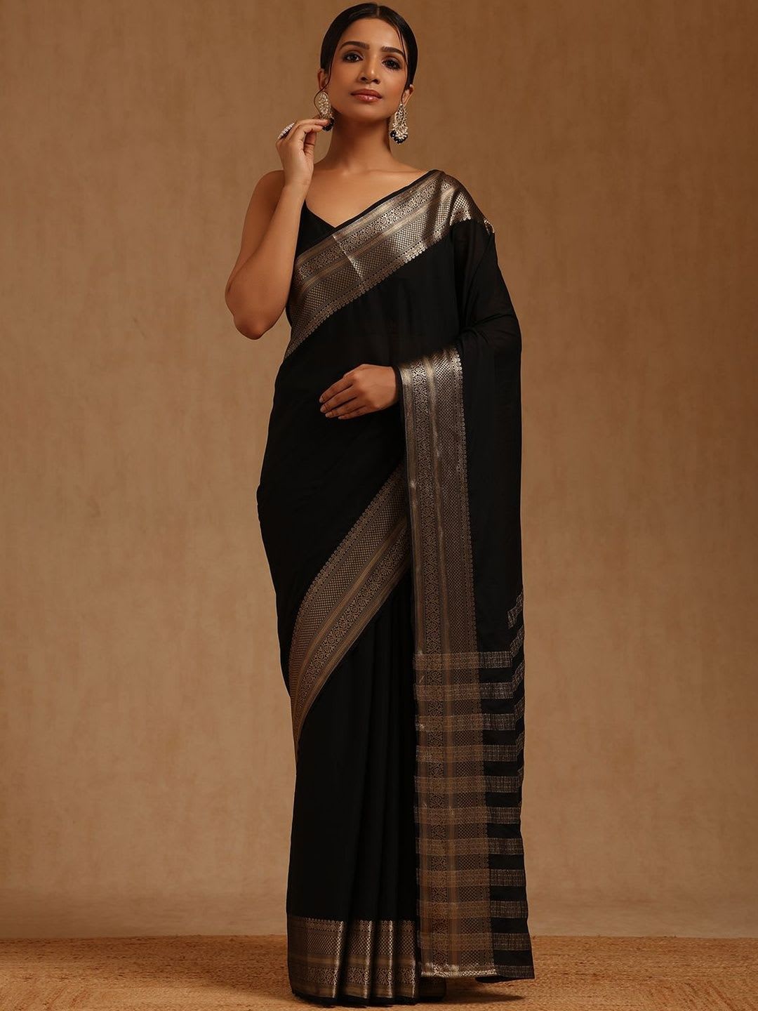 Soch Woven Design Zari Pure Georgette Saree - default view