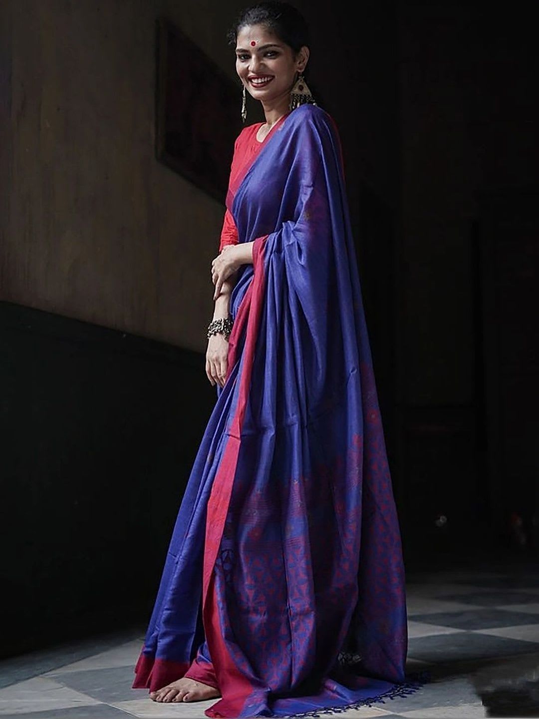 BerMondsey Silk Blend Banarasi Saree - default view
