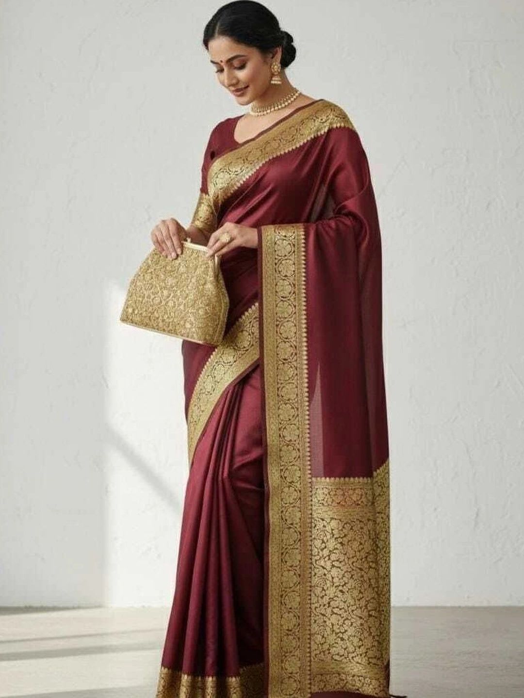 VIHA CREATION Women Satin Banarasi Saree - default view