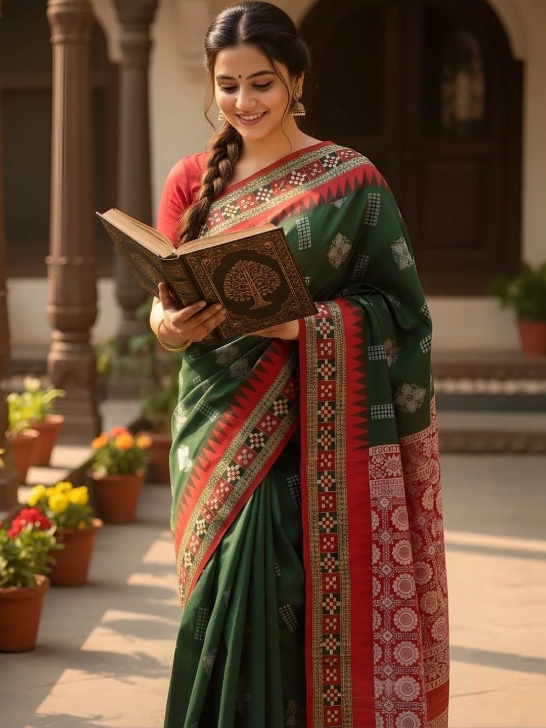 FIZAKURTI Woven Design Silk Blend Sambalpuri Saree - default view
