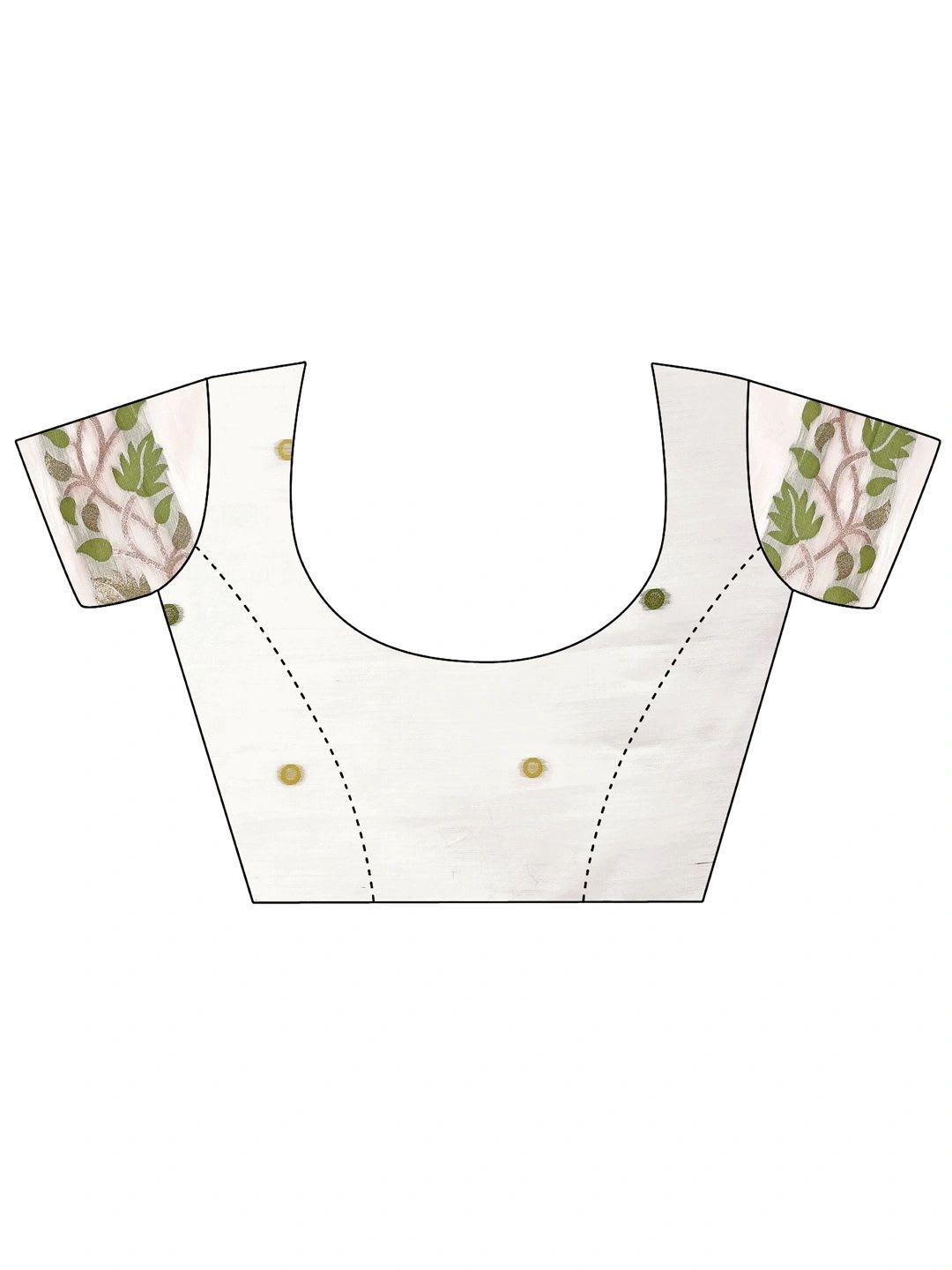 KALINI Floral Linen Blend Designer Saree - right view