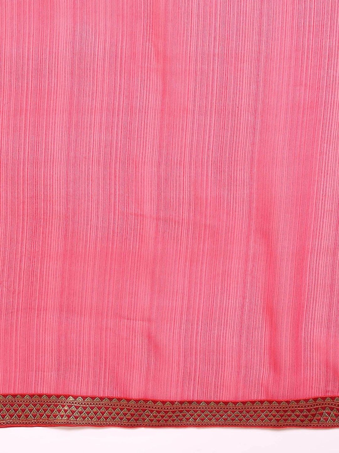 CAARAA Striped Zari Art Silk Saree - right view
