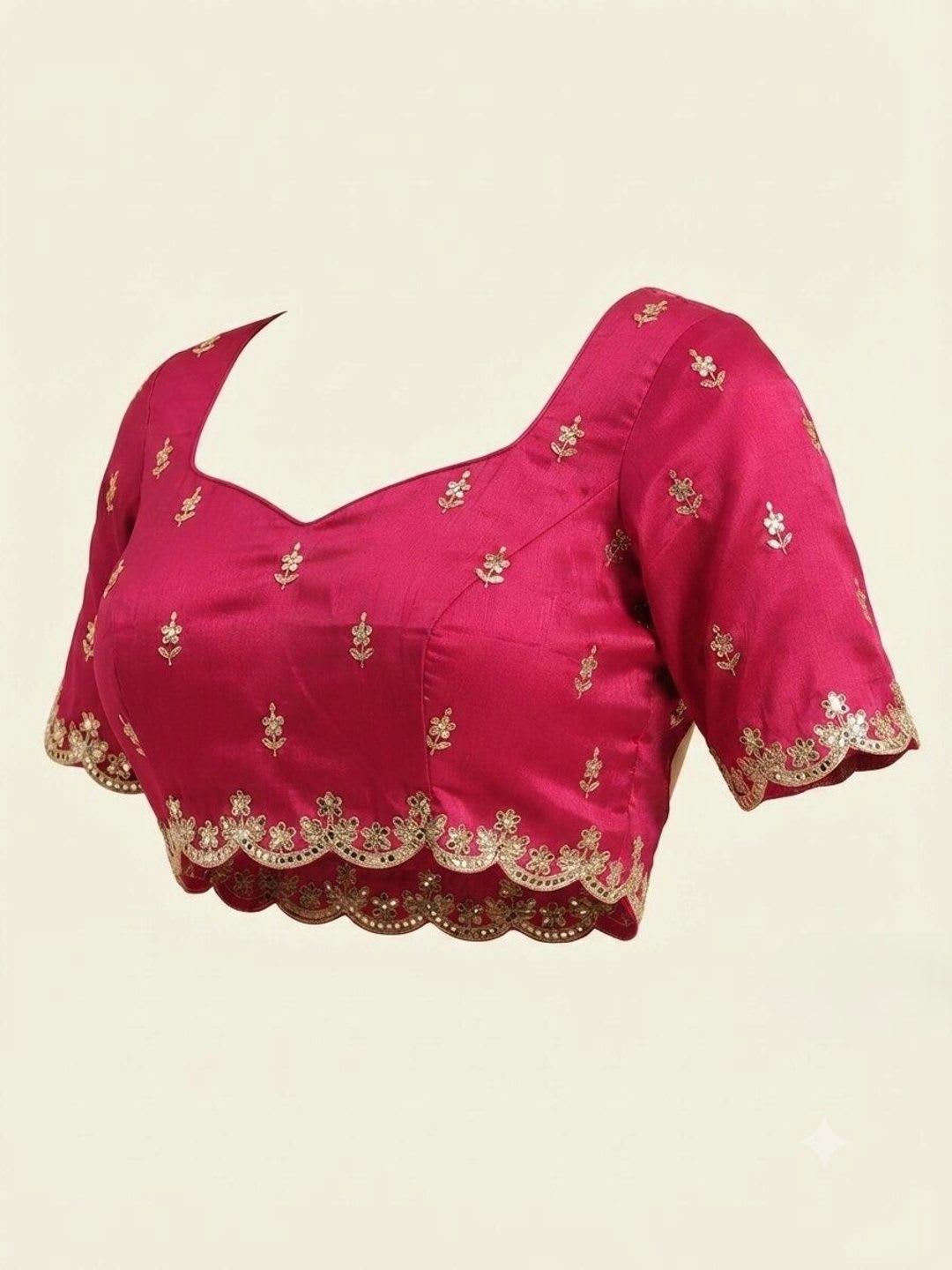 HERE&NOW Floral Embroidered Tissue Saree - right view