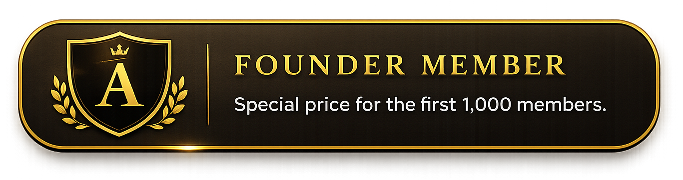 Miembro fundador — Precio especial para los primeros 1000 miembros.