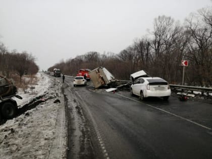 Водитель грузовика погиб. В Приморье устанавливают обстоятельства трагического ДТП