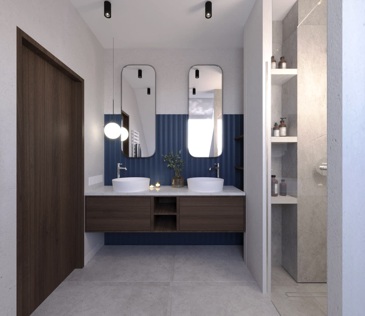 Łazienka dwie umywalki