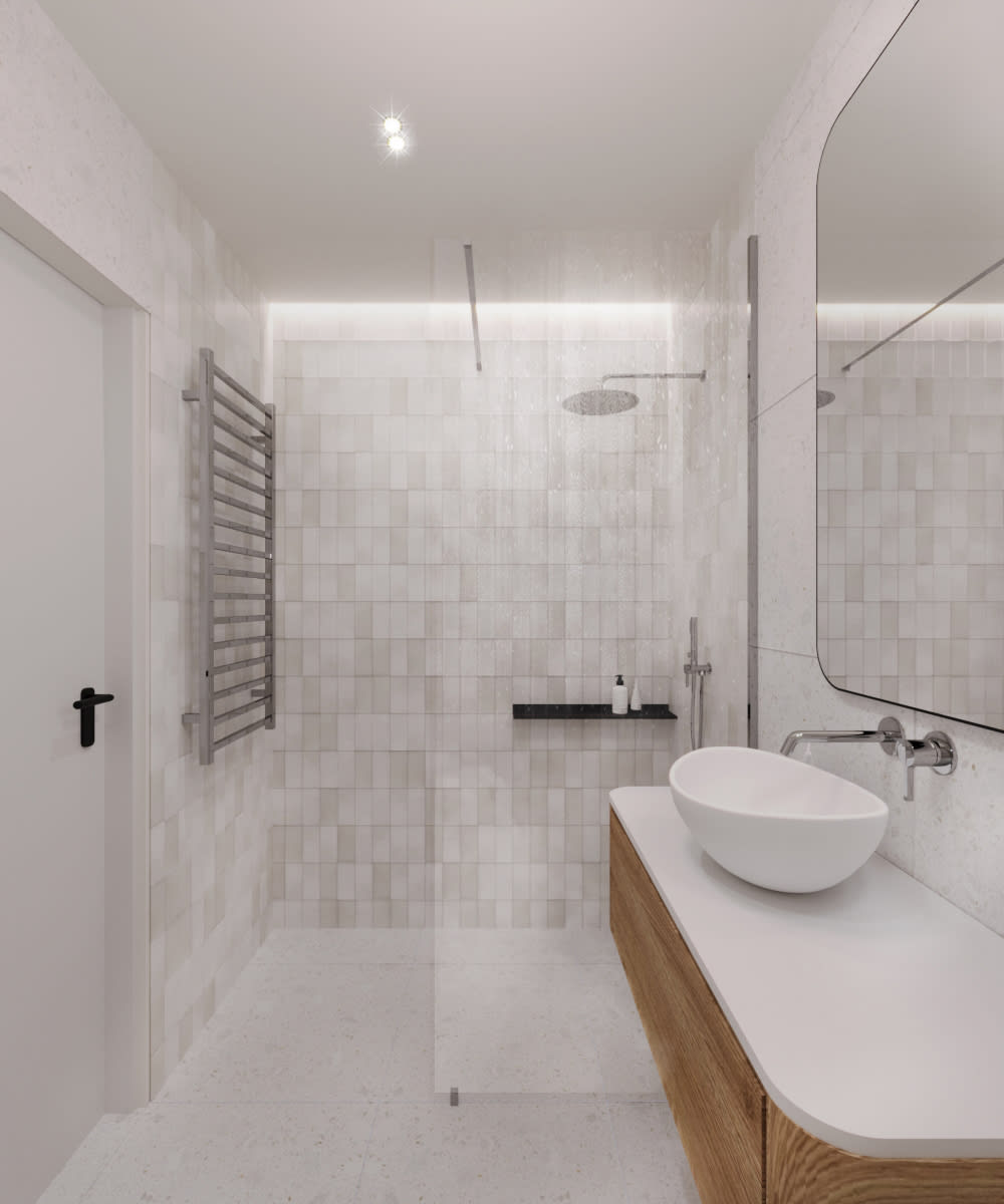 łazienka umywalka prysznic kaloryfer