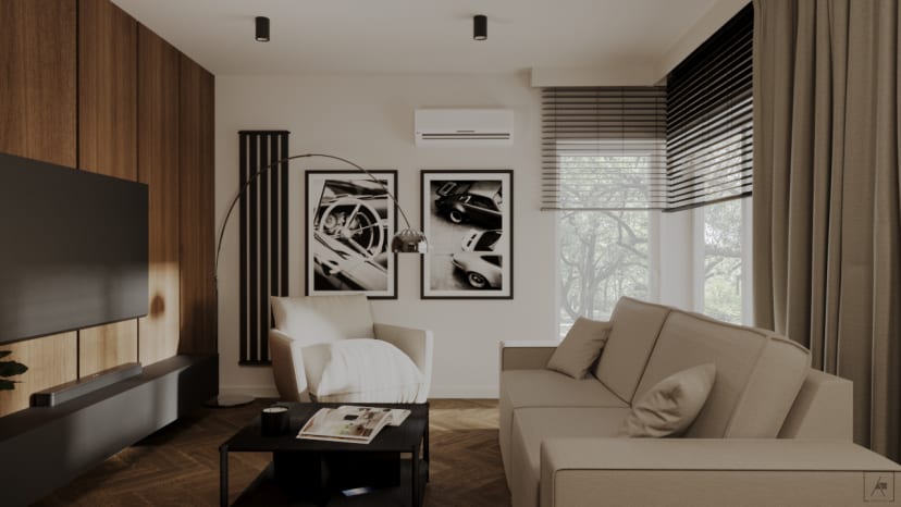 salon telewizor kanapa fotel