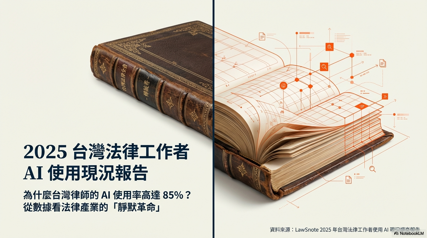85% 台灣律師都在用 AI！法律科技大調查揭露的 5 個驚人發現