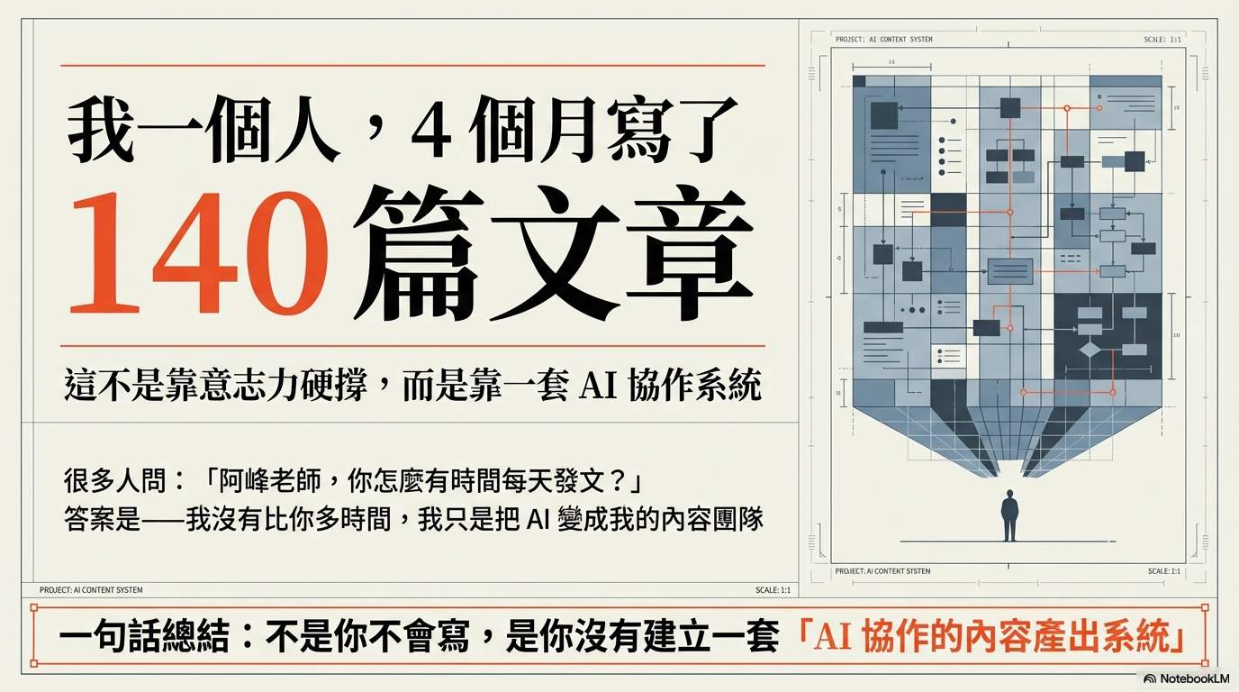 (直播複習)4 個月日更 140 篇文章！AI 如何讓我一個人打造個人品牌飛輪