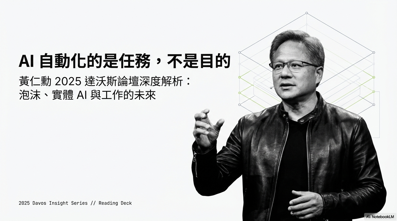 黃仁勳達沃斯演講：AI 不會搶你工作，會用的人才會