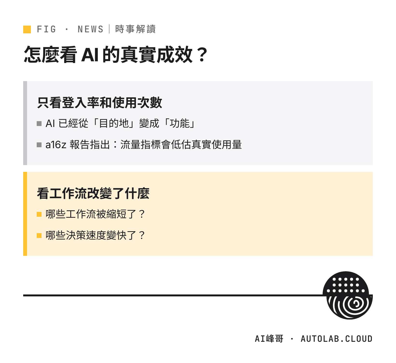 評估 AI 成效：只看登入率會低估，要看工作流與決策速度的改變