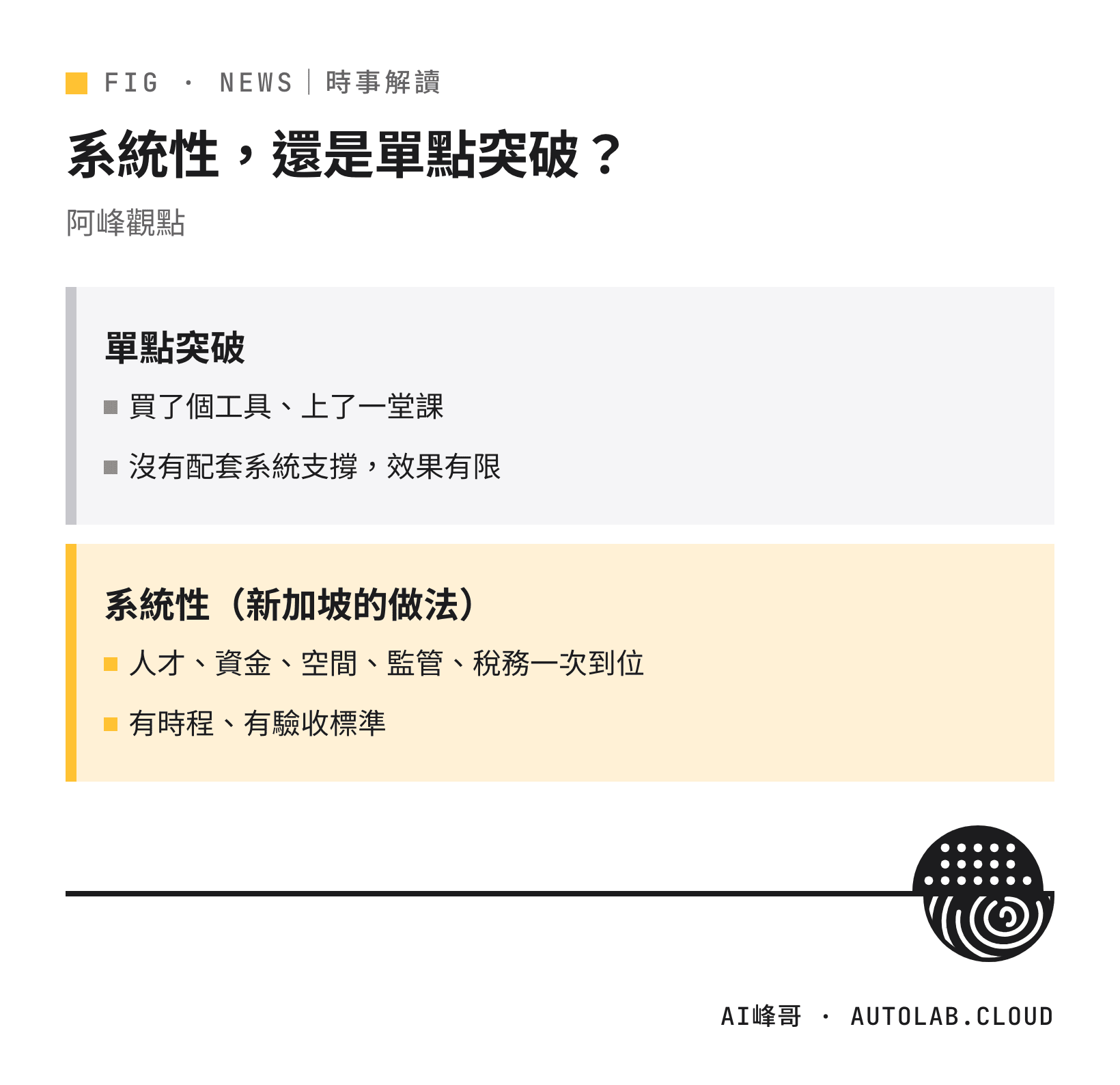 企業 AI 導入的單點突破與系統性做法對照