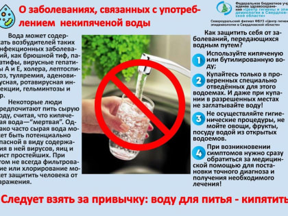 Предупреждение о рисках некипячёной воды в Североуральске