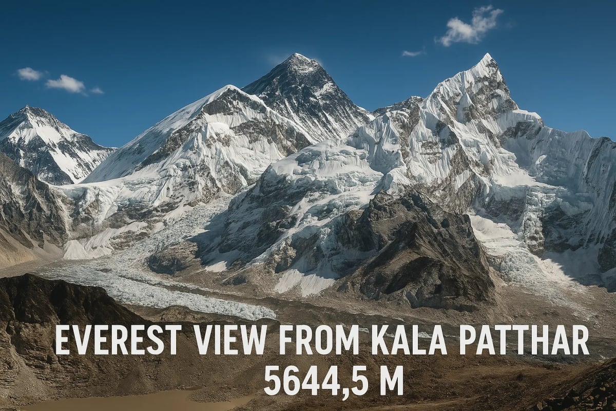 Everest view from Kala Patthar at 5644.5 M