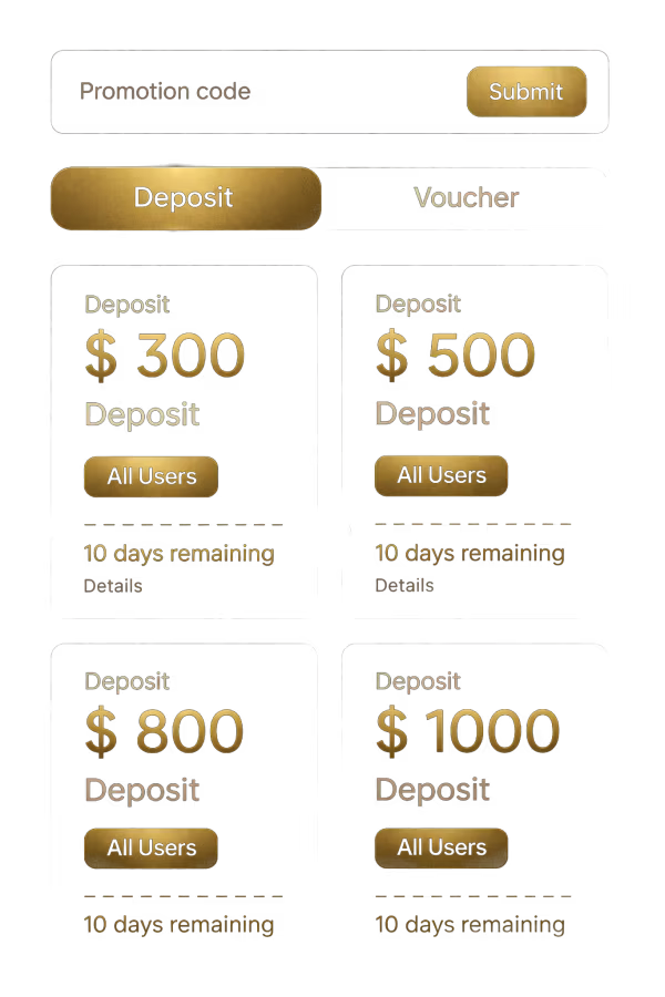 Deposit Funds and Optional Bonus