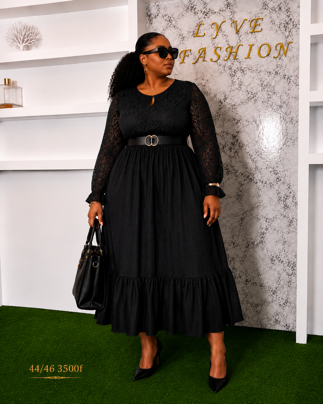 Robe noire longue