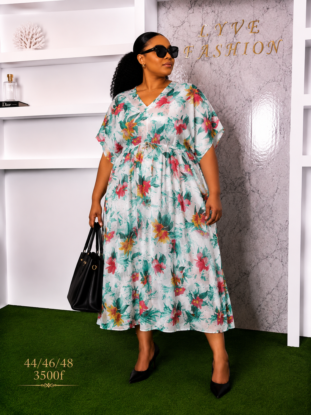 Robe longue fleurie