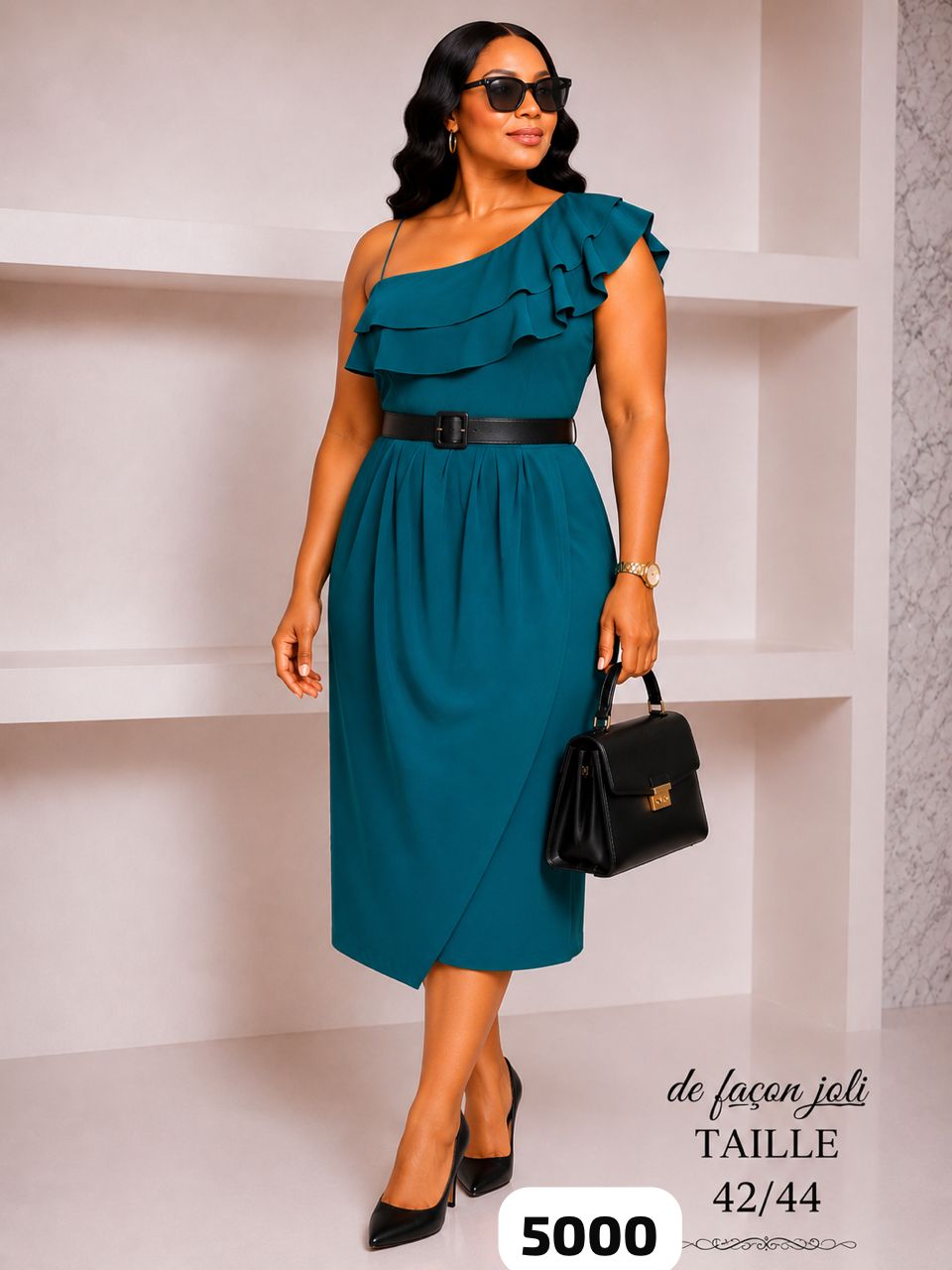 Robe de bureau asymétrique